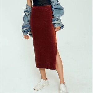 Free People Hellen Rib Tube Skirt
